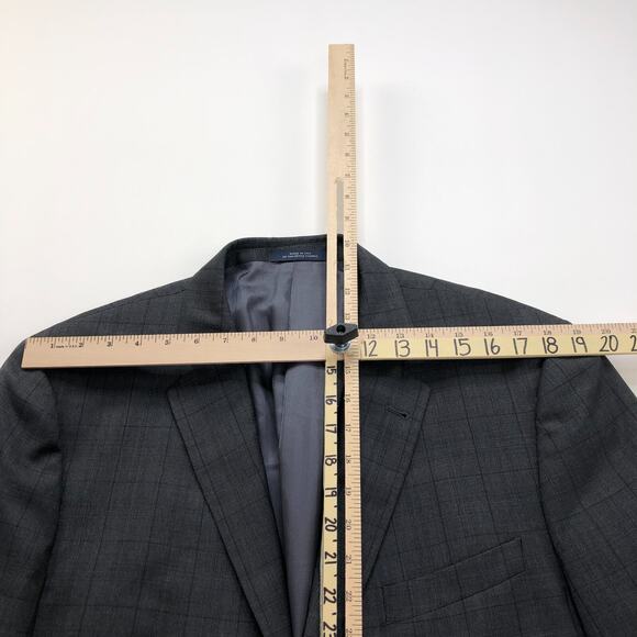 Joseph Abboud 44 R Men's 100% Wool Button Suit Sport Coat Jacket Windowpane - Picture 5 of 16